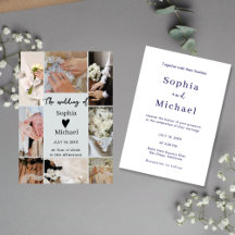 Moderne Foto-Collage-Hochzeitseinladung
