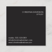 Moderne Foto Collage Makeup artist Stylist Quadratische Visitenkarte (Rückseite)