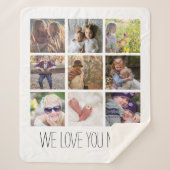 Moderne Foto Collage Mama/Oma | Beibehalten Sherpadecke (Vorderseite)