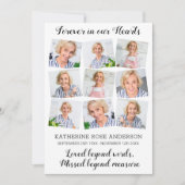 Moderne Foto Collage Memorial Keepake Beerdigung Dankeskarte (Vorderseite)