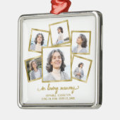 Moderne Foto Collage Memorial Metal Ornament Aus Metall (Links)
