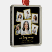 Moderne Foto Collage Memorial Ornament Aus Metall (Rechts)