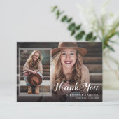 Moderne Foto Collage & Message Dankeskarte (Stehend Vorderseite)