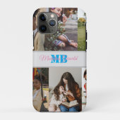 Moderne Foto Collage mit Monogramm iPad Air Cover (Rückseite)