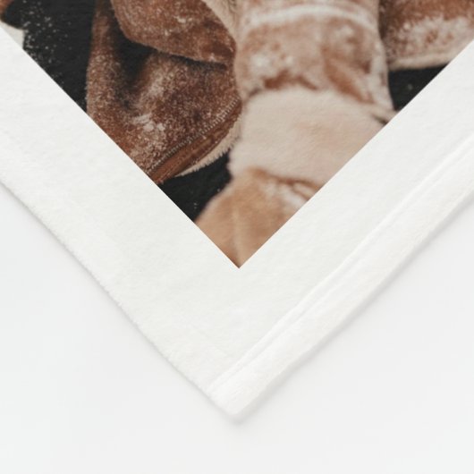 Moderne Foto Collage | Mit Monogramm Keepake Fleecedecke (Ecke)