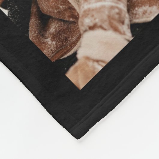 Moderne Foto Collage | Mit Monogramm Keepake Fleecedecke (Ecke)