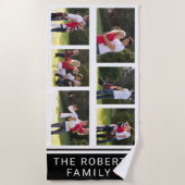 Moderne Foto-Collage mit sechs Fotos Strandtuch (Vorderseite)