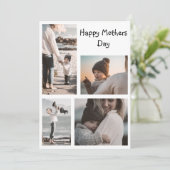 Moderne Foto-Collage | Muttertag Feiertagskarte (Stehend Vorderseite)