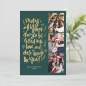 Moderne Foto Collage Neujahrsschrift Feiertagskarte (Stehend Vorderseite)