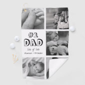 Moderne Foto Collage Nummer Eins Vater Golfhandtuch (Insitu)