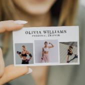 Moderne Foto Collage Personal Trainer Fitness Visitenkarte