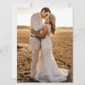 Moderne Foto Collage Pine Green Wedding Vielen Dan (Rückseite)