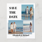 Moderne FOTO Collage Rett Dates Dusty Blue (Vorderseite)