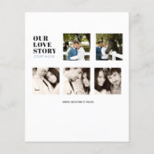 Moderne FOTO Collage Rett Dates Dusty Blue (Rückseite)