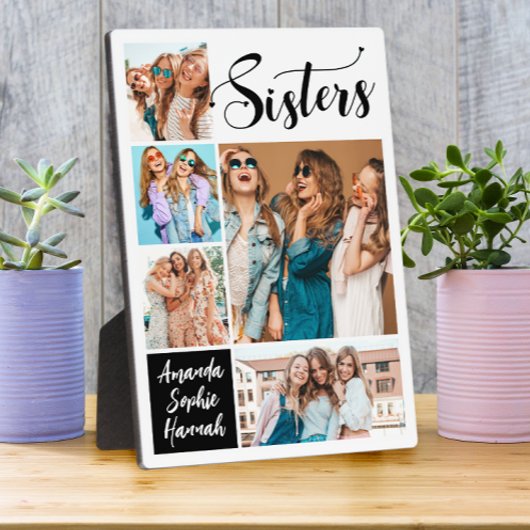 Moderne Foto Collage Sisters Fotoplatte
