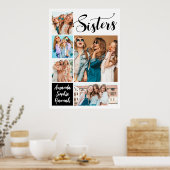 Moderne Foto Collage Sisters Poster (Küche)