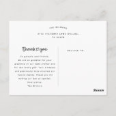 Moderne Foto Collage Stilvolle Babydusche Postkarte (Rückseite)