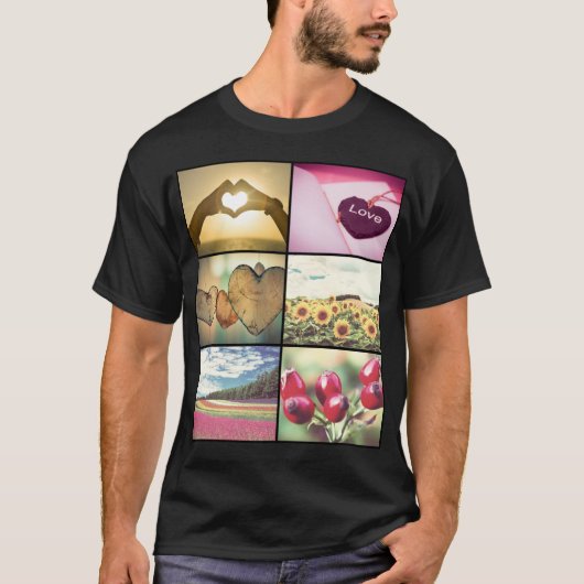 Moderne Foto-Collage T-Shirt (Vorderseite)