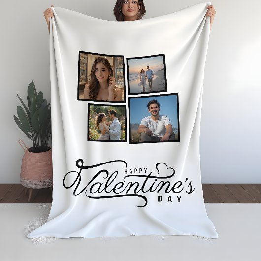 Moderne Foto Collage Valentines Geschenk Sherpadecke