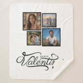 Moderne Foto Collage Valentines Geschenk Sherpadecke (Vorderseite)