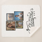 Moderne Foto Collage Valentines Geschenk Sherpadecke (Vorderseite (Horizontal))