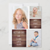 Moderne Foto Collage Vatertag Card Einladung (Vorderseite)