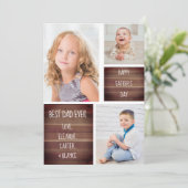 Moderne Foto Collage Vatertag Card Einladung (Stehend Vorderseite)