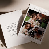 Moderne Foto Collage Wedding Dankeskarte