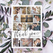 Moderne Foto Collage Wedding Dankeskarte