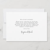 Moderne Foto Collage Wedding Dankeskarte (Rückseite)