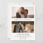 Moderne Foto Collage Wedding Einladung (Vorderseite)