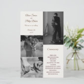 Moderne Foto Collage Wedding Programme (Stehend Vorderseite)