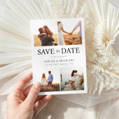 Moderne Foto Collage Wedding Save The Date
