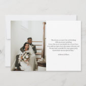 Moderne Foto Collage Wedding Vielen Dank Dankeskarte (Rückseite)