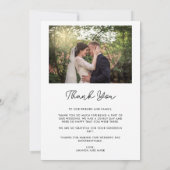 Moderne Foto Collage Wedding Vielen Dank Dankeskarte (Rückseite)