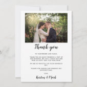 Moderne Foto Collage Wedding Vielen Dank Dankeskarte (Rückseite)