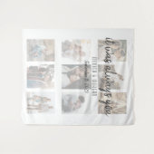 Moderne Foto Collage Wedding Wandteppich (Vorderseite (Horizontal))