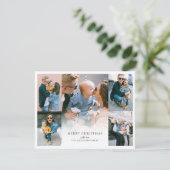 Moderne Foto Collage Weihnachtskarte Feiertagskarte (Stehend Vorderseite)