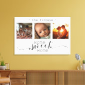 Moderne Foto Collage Zuhause Sweet Zuhause Leinwanddruck (Insitu (Wohnzimmer))
