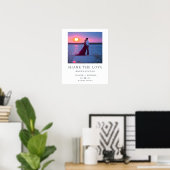 Moderne Foto Couple Hashtag Wedding Poster (Heimbüro)