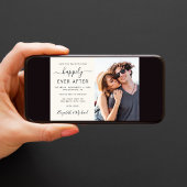 Moderne Foto Cream Wedding Save The Date