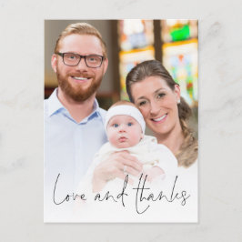 Moderne Foto Cross Christening Taufe Liebe dank Postkarte