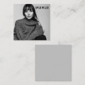 MODERNE FOTO CUSTOM SQUARE-GESCHÄFTSKARTE QUADRATISCHE VISITENKARTE (Vorne/Hinten)