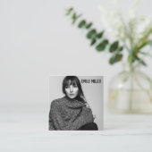 MODERNE FOTO CUSTOM SQUARE-GESCHÄFTSKARTE QUADRATISCHE VISITENKARTE (Stehend Vorderseite)