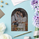 Moderne Foto Dark Overlay Script Hochzeit Acryleinladungen (Insitu (Hochzeit))