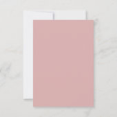 Moderne Foto Dusty Pink Save The Date (Rückseite)
