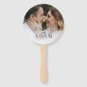 Moderne Foto-Editorial-Hochzeit Fächer (Rückseite)