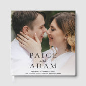 Moderne Foto-Editorial-Hochzeit Gästebuch (Vorderseite)