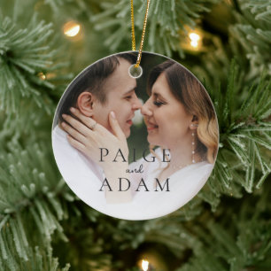 Moderne Foto-Editorial-Hochzeit Keramik Ornament