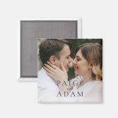 Moderne Foto-Editorial-Hochzeit Magnet (Vorderseite/Rückseite)